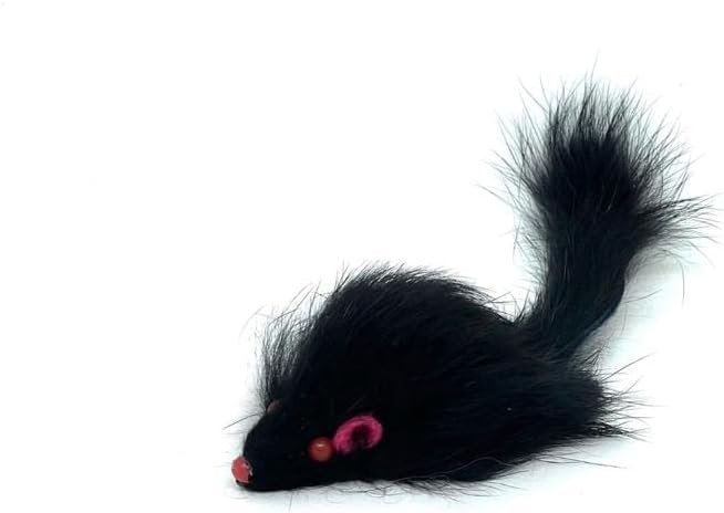 2 x Katzenspielzeug Maus mit echten Hasenfell