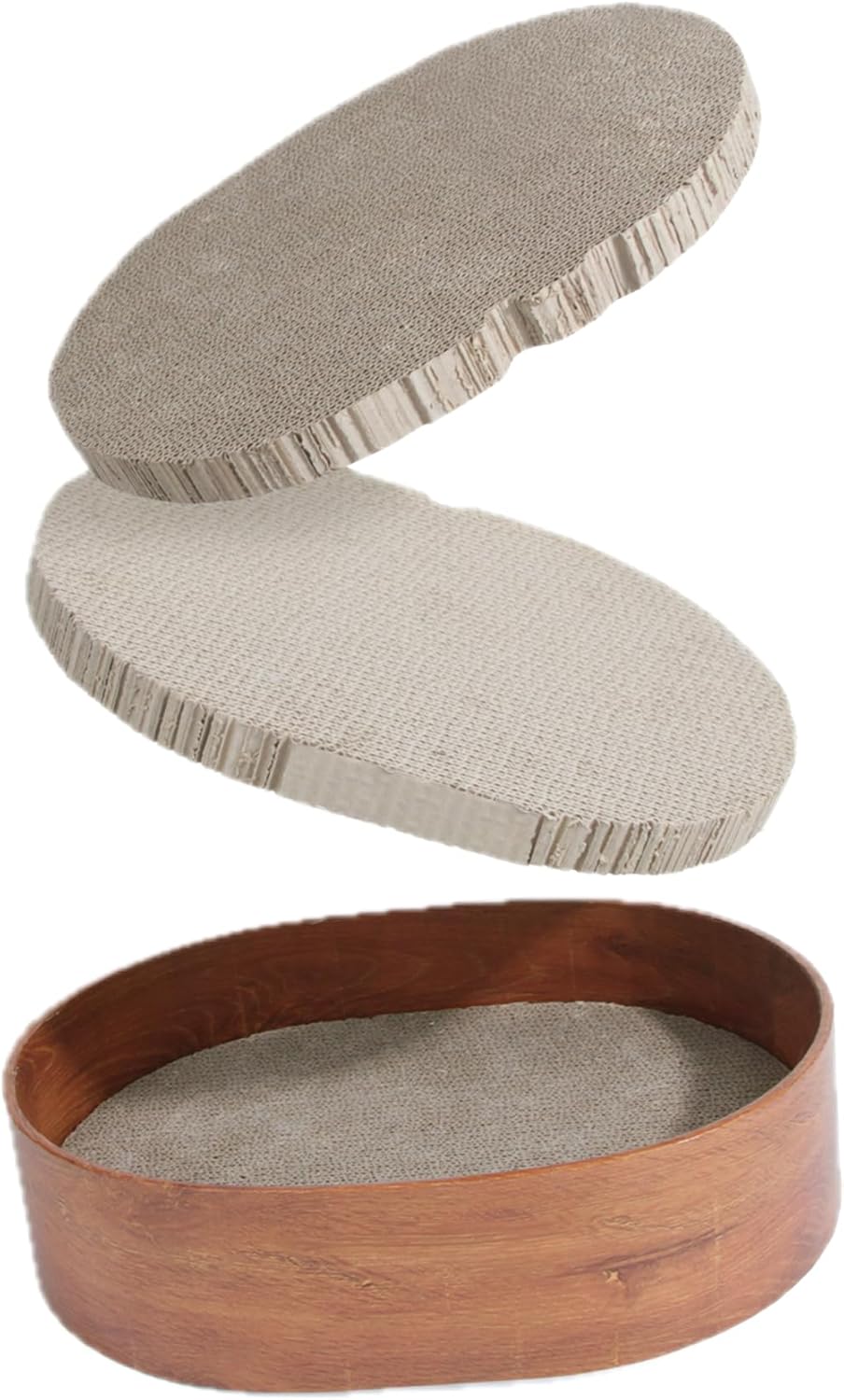 Kratzbett in Holzoptik mit 3 Kratzpads