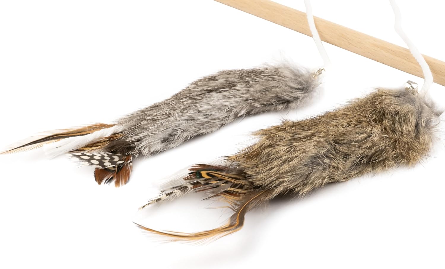Katzenspielzeug - Katzenangel mit Hasenfell