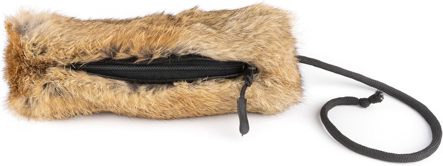 Futterbeutel aus Kaninchenfell für Hunde – Trainingsbeutel mit Reißverschluss & Kordel V2.0