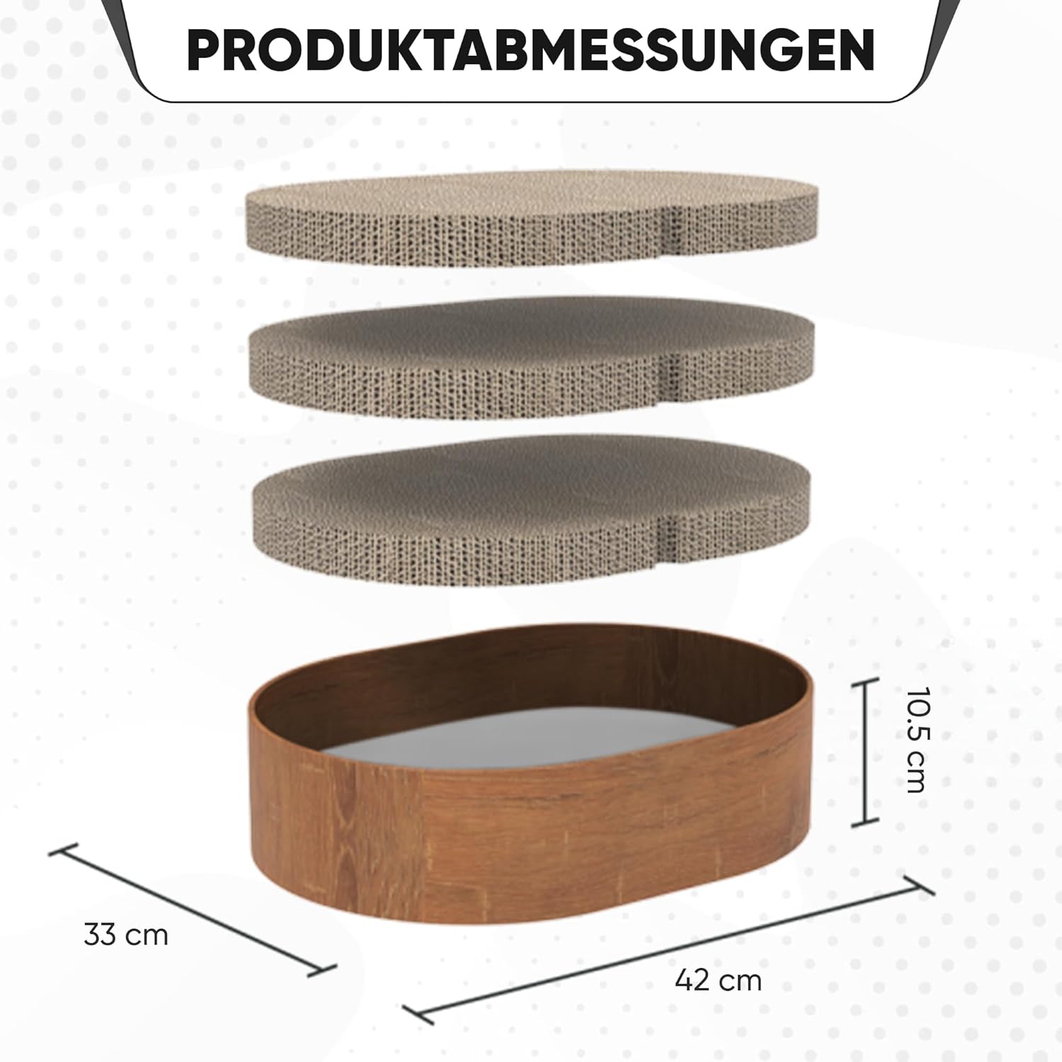 Kratzbett in Holzoptik mit 3 Kratzpads
