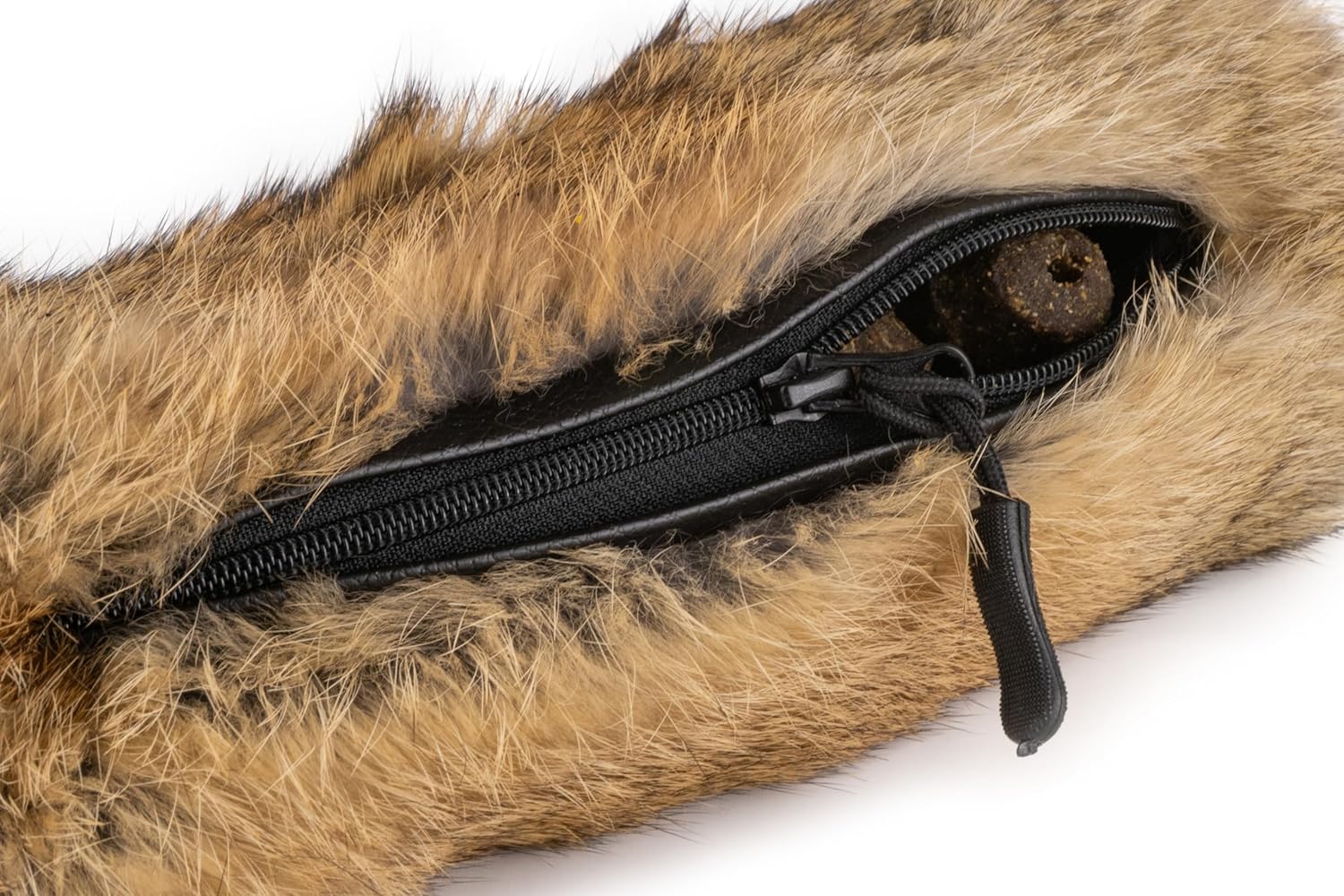 Futterbeutel aus Kaninchenfell für Hunde – Trainingsbeutel mit Reißverschluss & Kordel V2.0