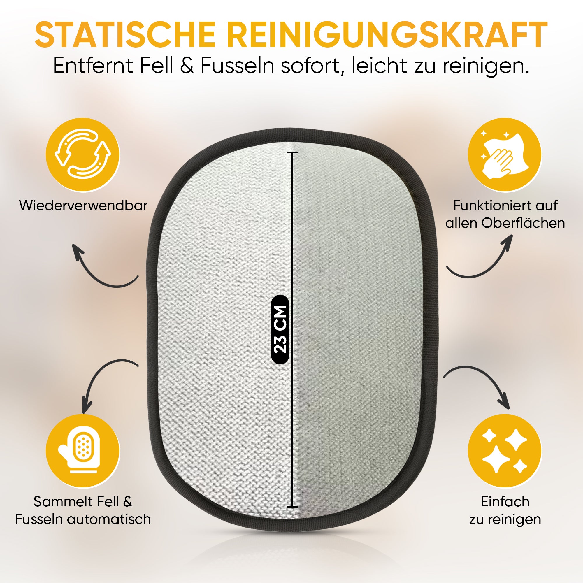 Haarentfernungshandschuh für Kleidung, Möbel & Textilien