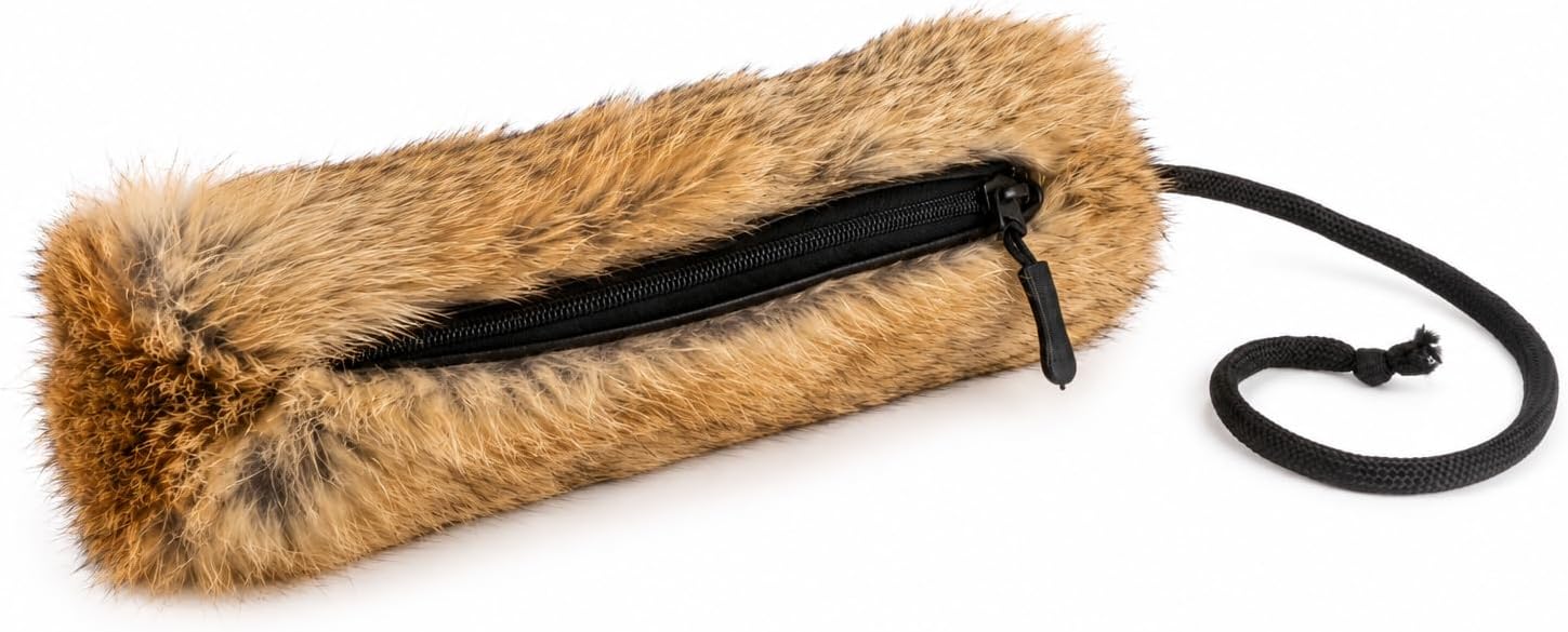 Futterbeutel aus Kaninchenfell für Hunde – Trainingsbeutel mit Reißverschluss & Kordel V2.0