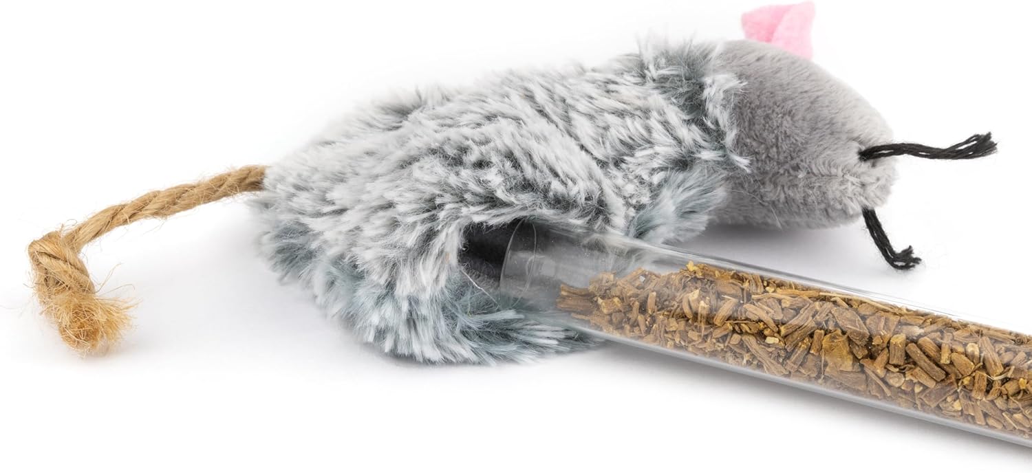 Befüllbare Plüschmäuse für Katzen - Mit Katzenminze & Baldrian