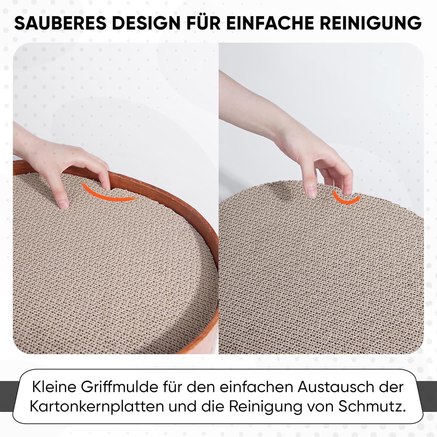 Kratzbett in Holzoptik mit 3 Kratzpads