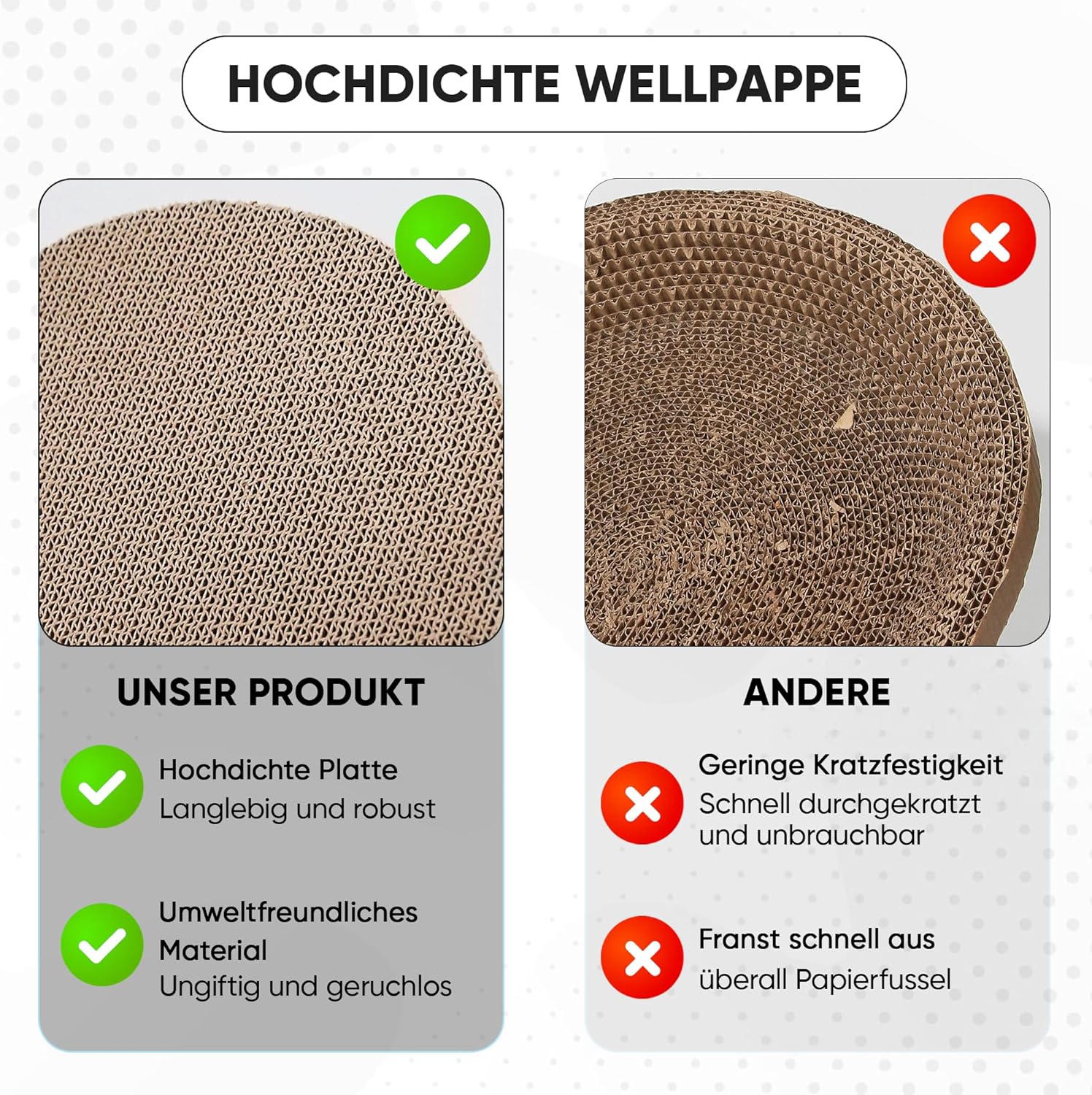 Kratzbett in Holzoptik mit 3 Kratzpads